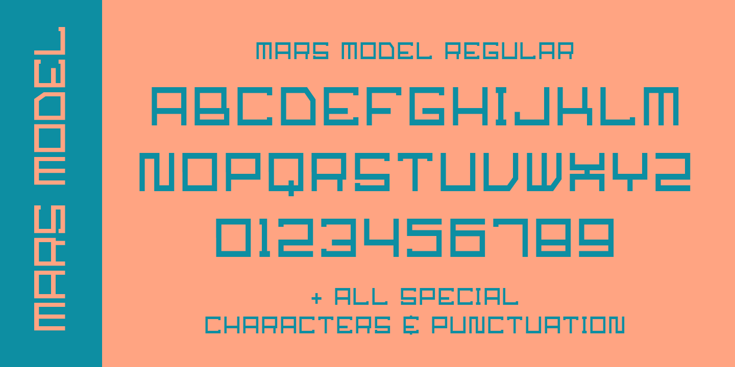 Пример шрифта Mars Model #5